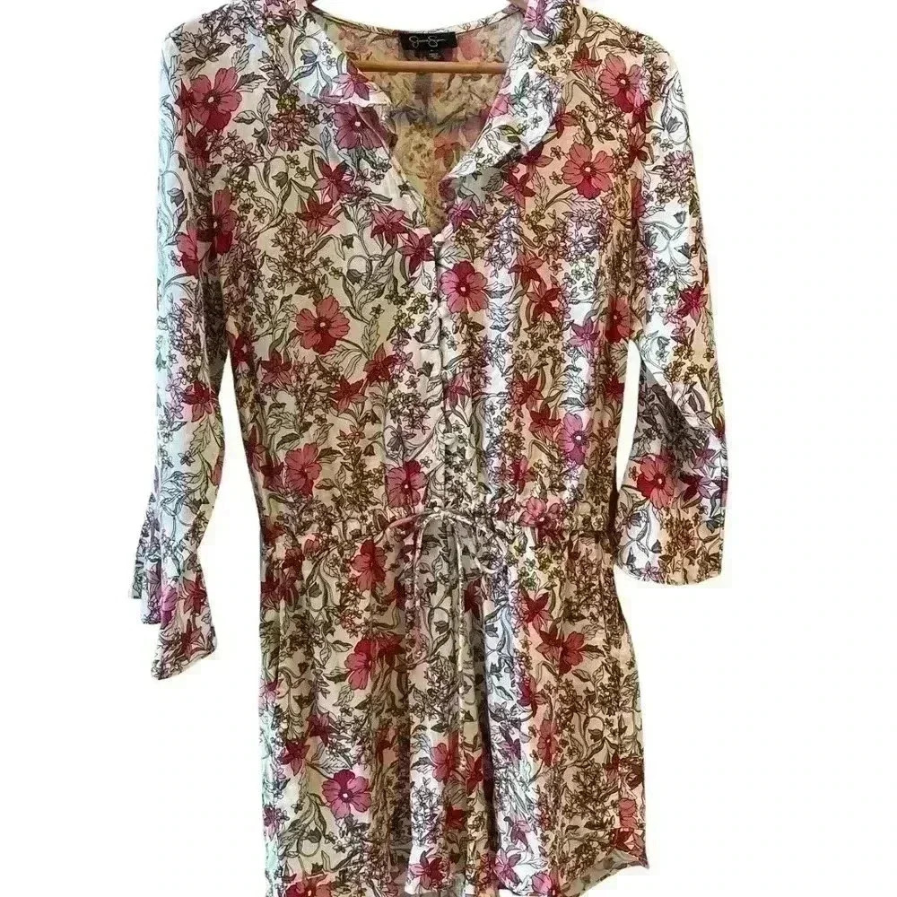Jessica Simpson Multicolored Floral Romper - Picture 8 of 14